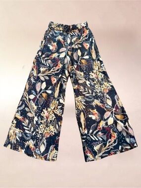 New! LANHTROPY CAPE CUPRO PALAZZO PANTS NIGHT FOREST Size XS